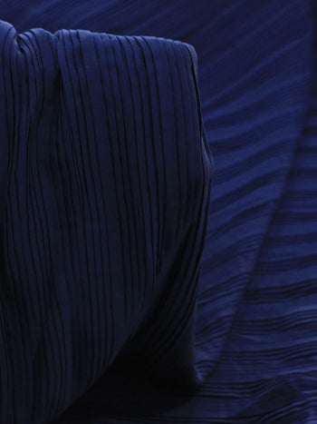 Tecido Crepe Plissado Azul Marinho