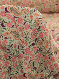 Tecido Viscose Texturizada Cashmere Tons de Rosa e Bege