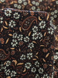 Tecido Viscose Texturizada Preto e Tons Terrosos