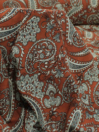 Tecido Viscose Macro Cashmere Terracota e Bege