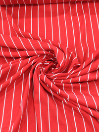 Tecido Viscose Listrado Vermelho e Branco
